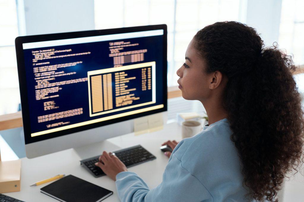 Woman Testing Computer Software